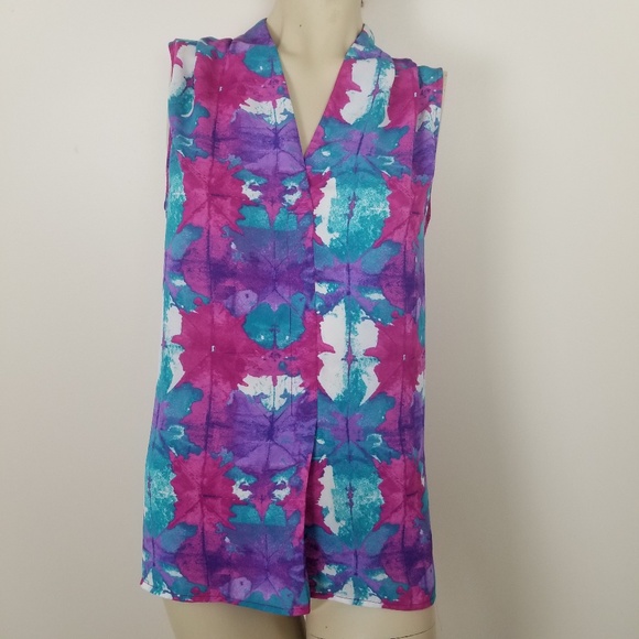 Laundry by Shelli Segal sleeveless blouse - Picture 1 of 8